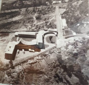 Colegio Merici, vista aérea inicio de construcción